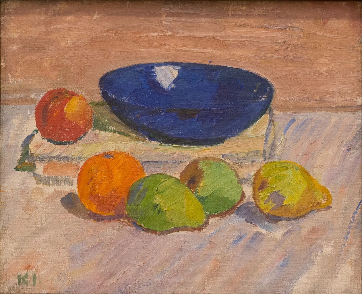 Natura morta con ciotola blu e frutta - Statens Museum for Kunst